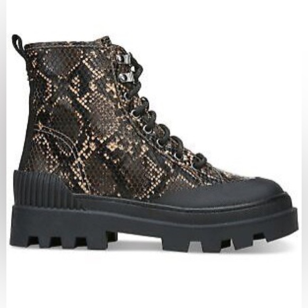 Circus By Sam Edelman Snakeskin Embossed Lace up Boots - Picture 2 of 10